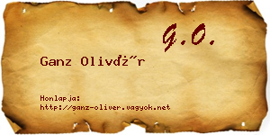 Ganz Olivér névjegykártya
